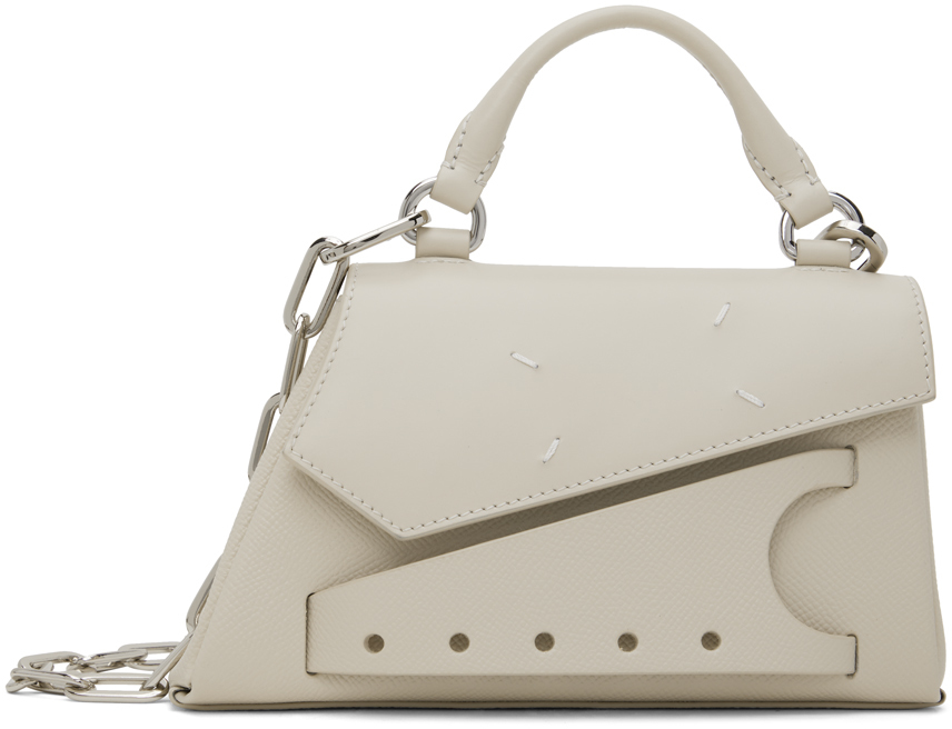 Beige Snatched Asymmetric Micro Bag