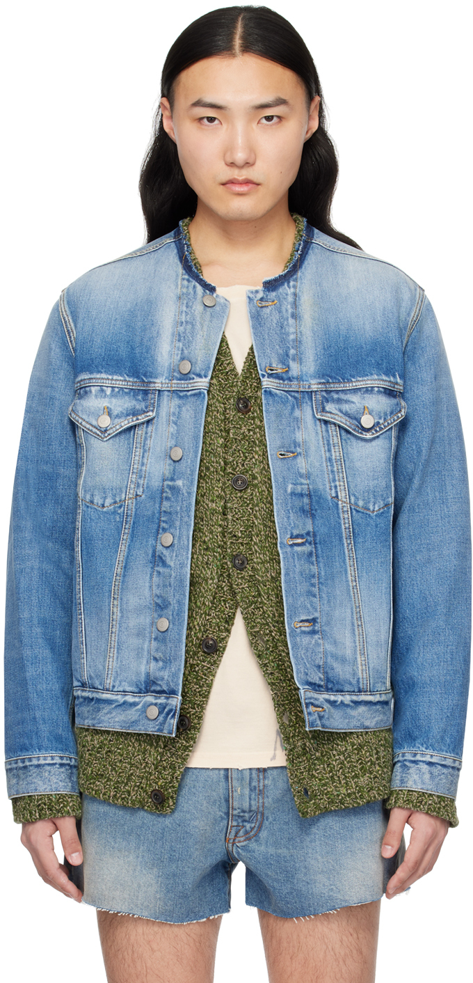 Maison Margiela Longline Asymmetric Denim Vest - Farfetch