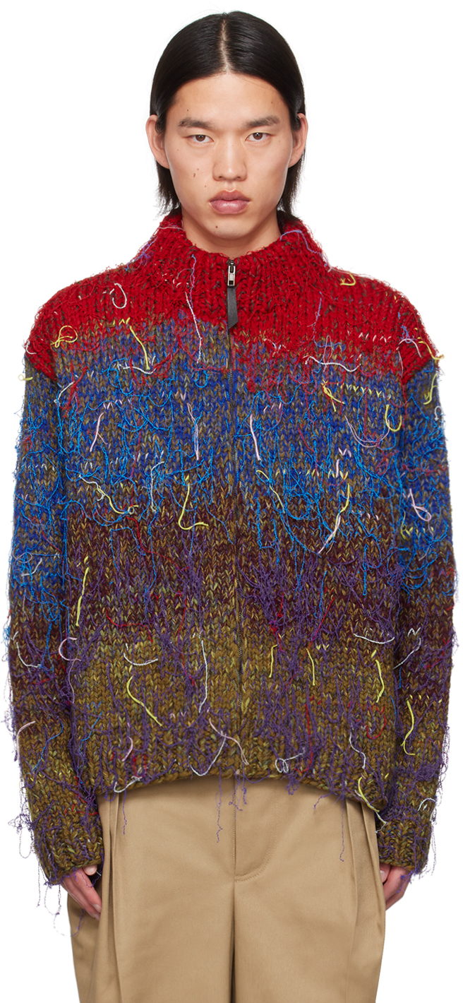 Multicolor Loose Thread Cardigan by Maison Margiela on Sale