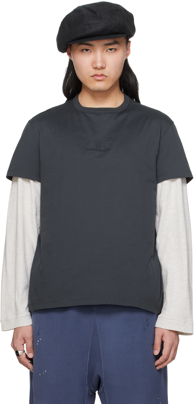 【送料&関税込】Maison Margiela Grey T-shirt With Crewneck A Gray Crewneck T-Shirt by Maison Margiela on Sale