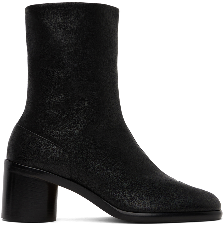 Maison Margiela: Black Tabi Ankle Boots | SSENSE Canada