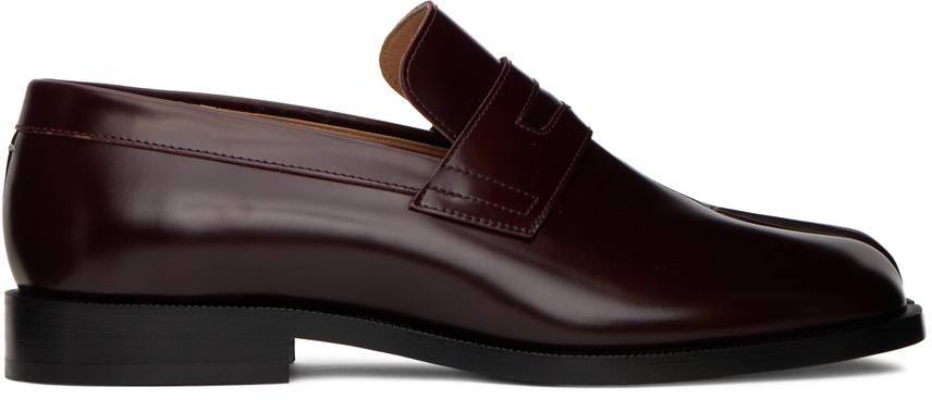 Burgundy Tabi Loafers