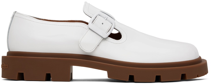 Maison Margiela White Monk Loafers In H8339 Off–white/hone