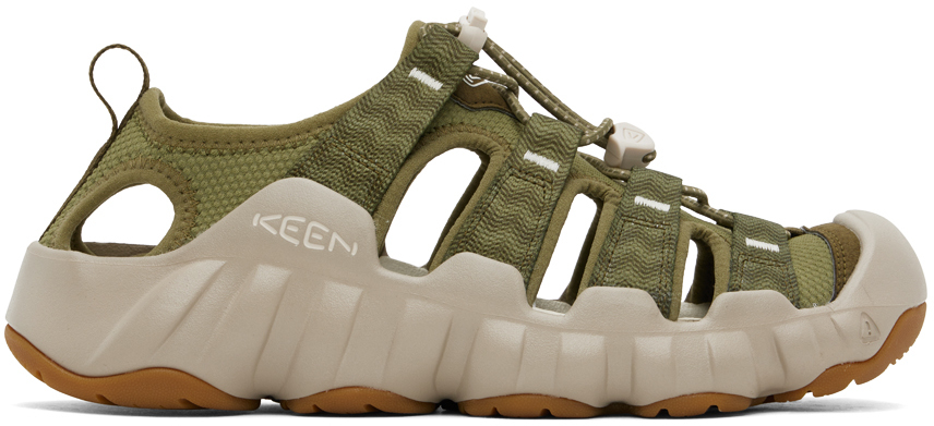 Keen Green Hyperport H2 Sandals In Martini Olive/ Plaza Taupe