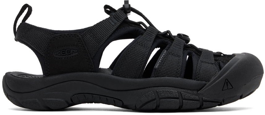 Keen Black Newport H2 Sandals In Triple Black