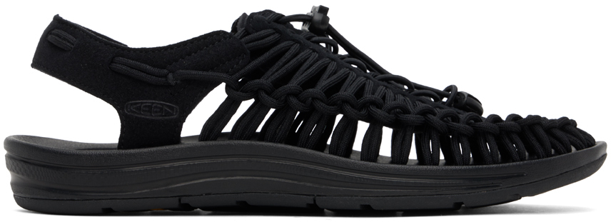 Shop Keen Black Uneek Sandals In Black/black
