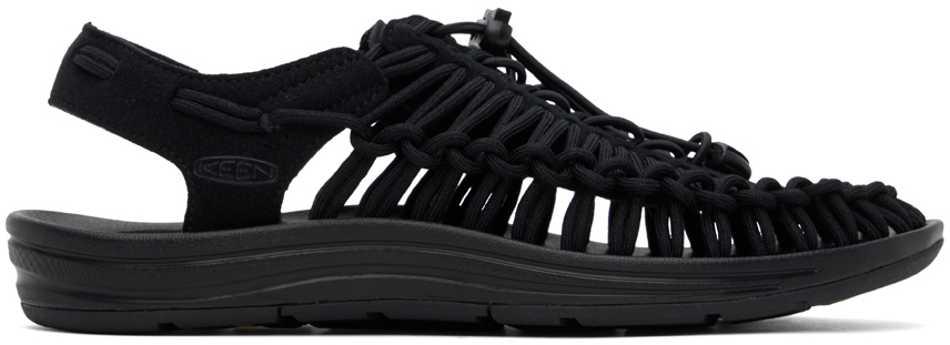 KEEN: Black Uneek Sandals | SSENSE Canada