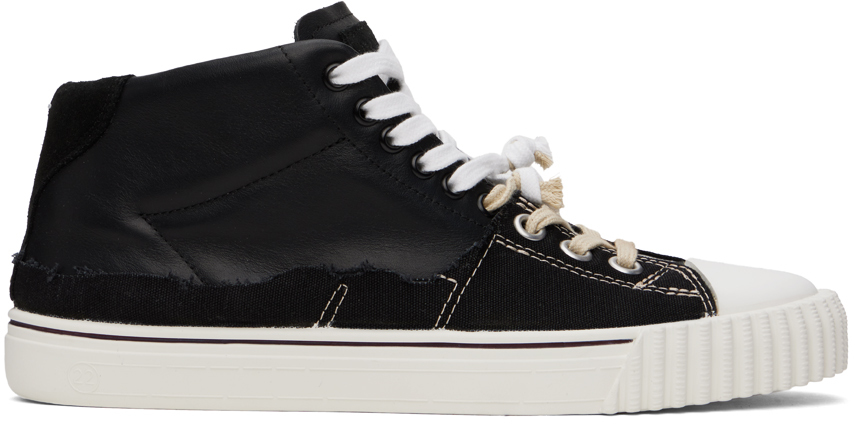 Maison Margiela: Black New Evolution Sneakers | SSENSE