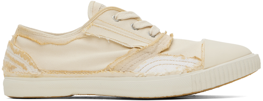 Maison Margiela Beige Inside-out Trainers In Ha328 Natural Mix