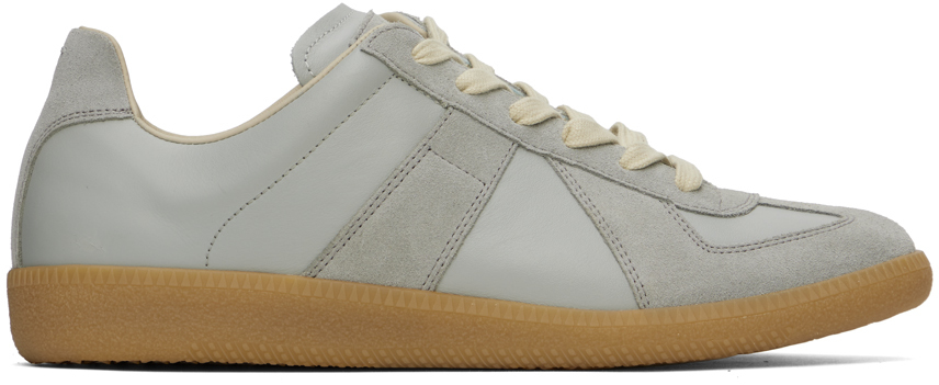 Shop Maison Margiela Blue Replica Sneakers In T8141 Anisette