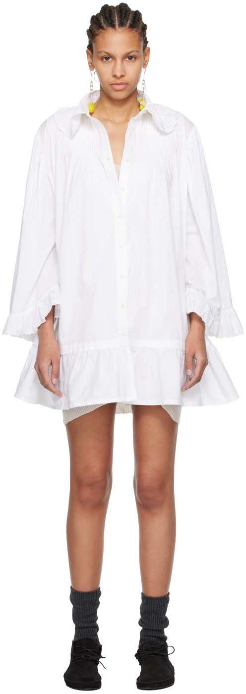 Shop Bode White Petaluma Minidress In White White