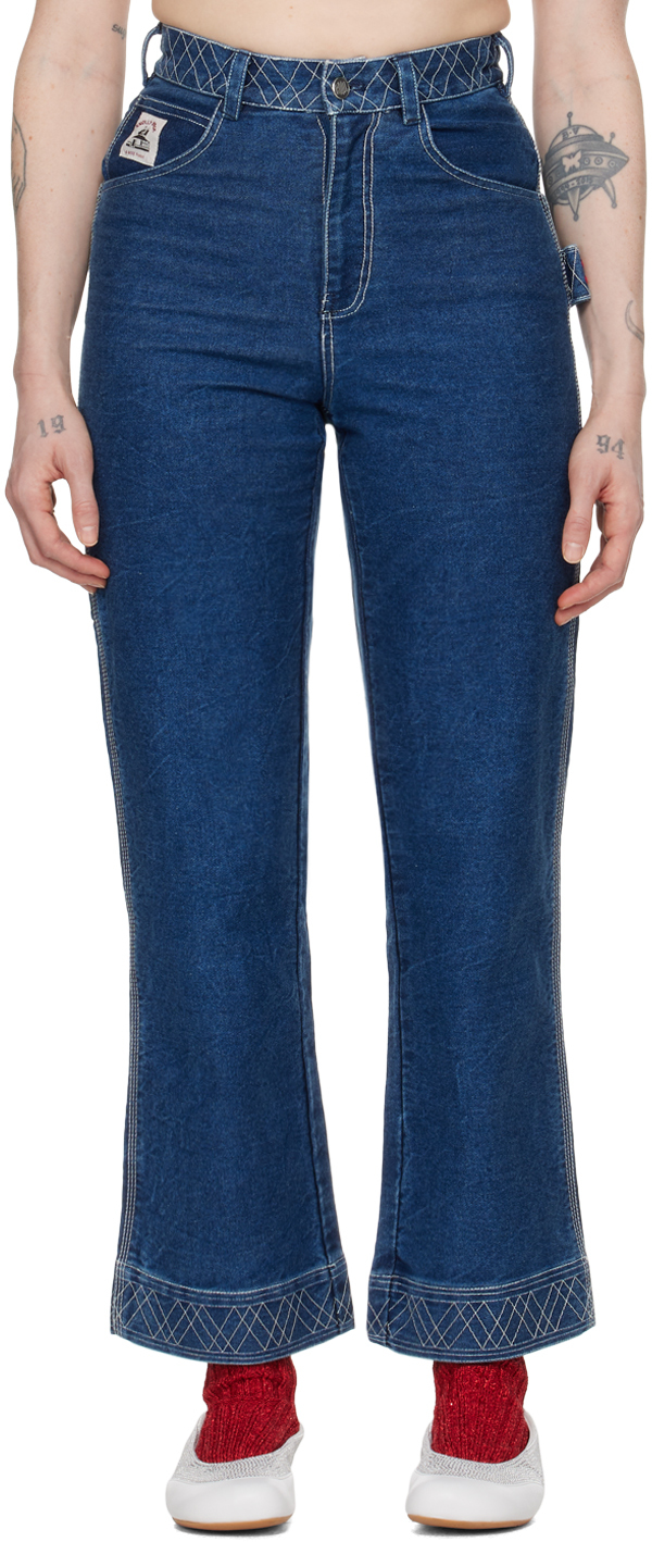 Blue Embroidered 'Knolly Brook' Jeans