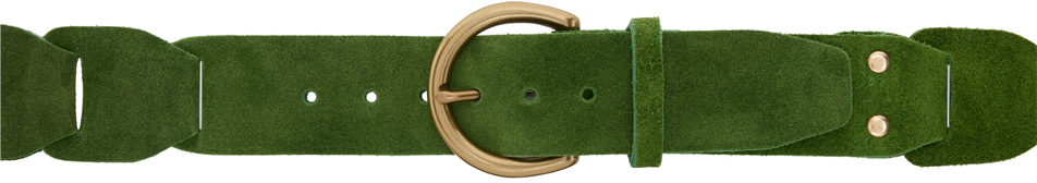Green Suede Link Belt