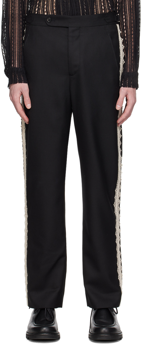 BODE BLACK LACEWORK TROUSERS 