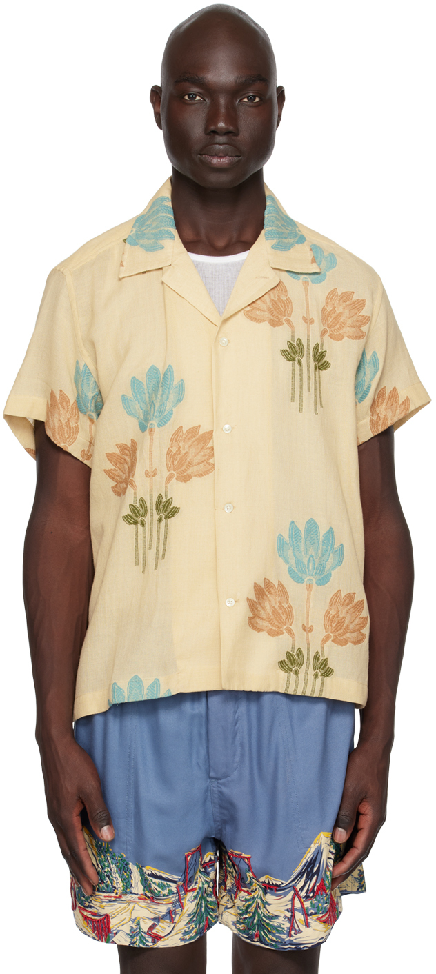 Bode: Beige Full Bloom Shirt | SSENSE