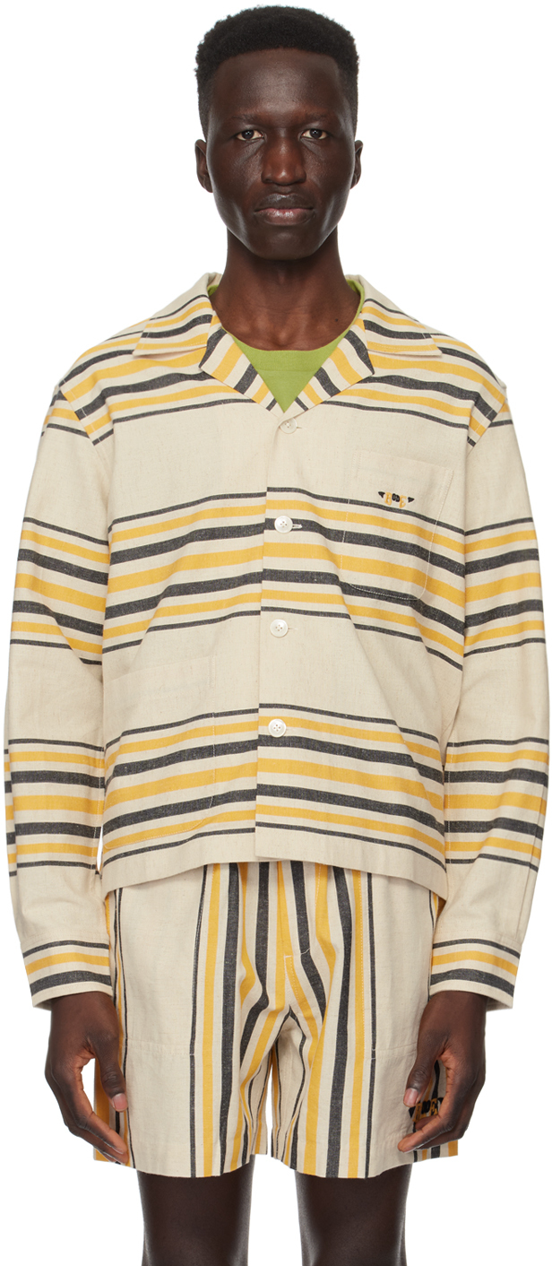 Beige & Orange Namesake Stripe Shirt