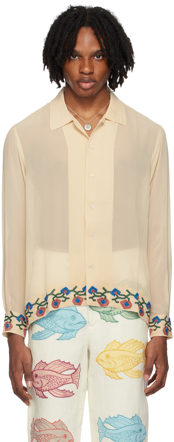 Beige Flowering Liana Shirt