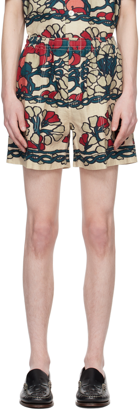 Multicolor Garden Lattice Shorts
