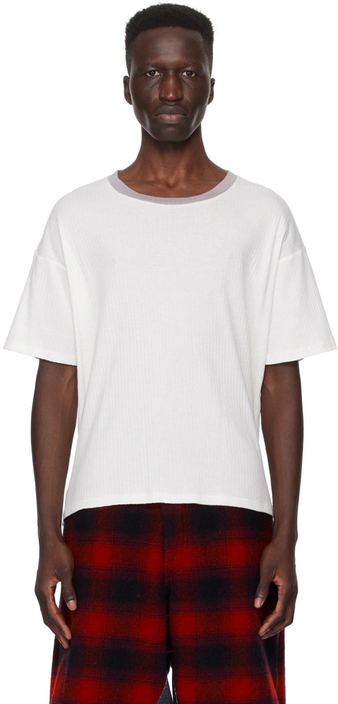 White Rib Boxy T-Shirt