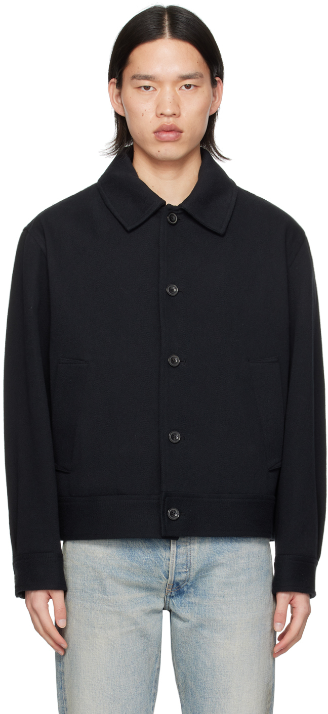 Shop Gant 240 Mulberry Street Black Work Jacket In 005-black