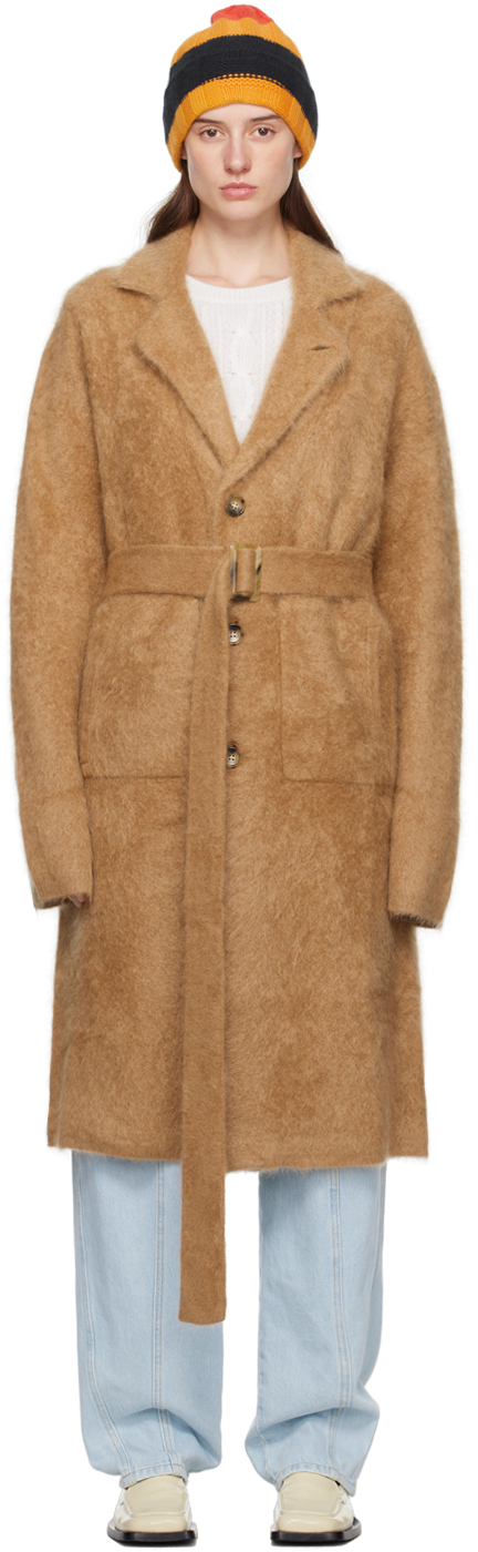 Guest In Residence Grizzly Cashmere Long Belted Coat In Almond