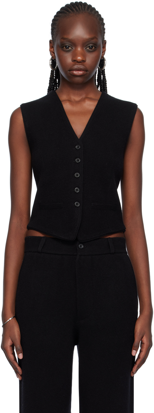 Guest In Residence Black Tailored Vest