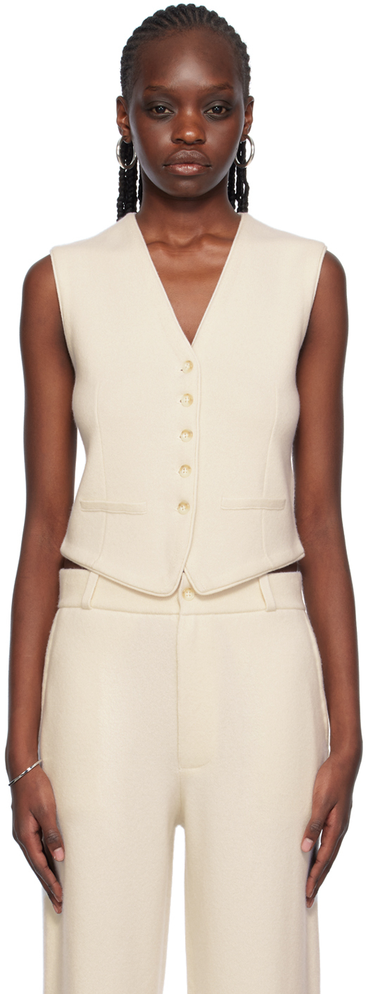 Shop Guest In Residence Off-white Tailored Vest In Cream
