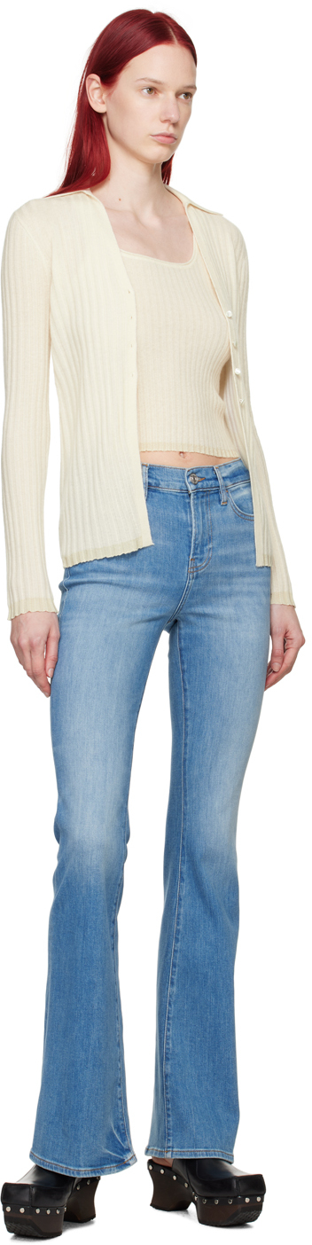 Guest In Residence Off-white Rib Cardigan In Cream