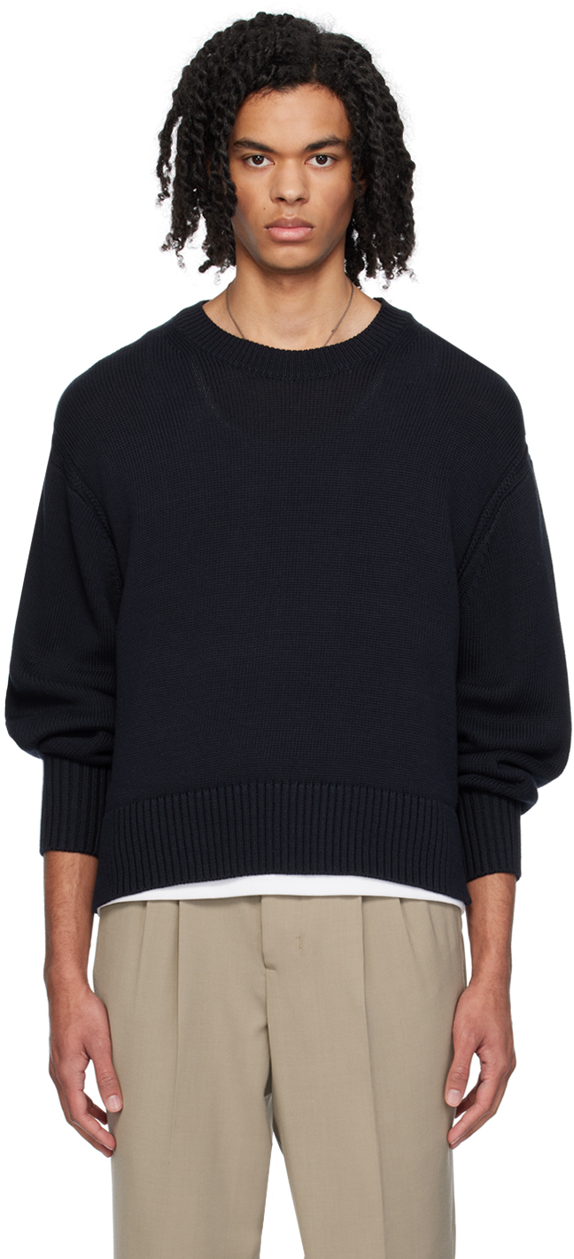 Guest In Residence Navy Breezy Sweater In Midnight