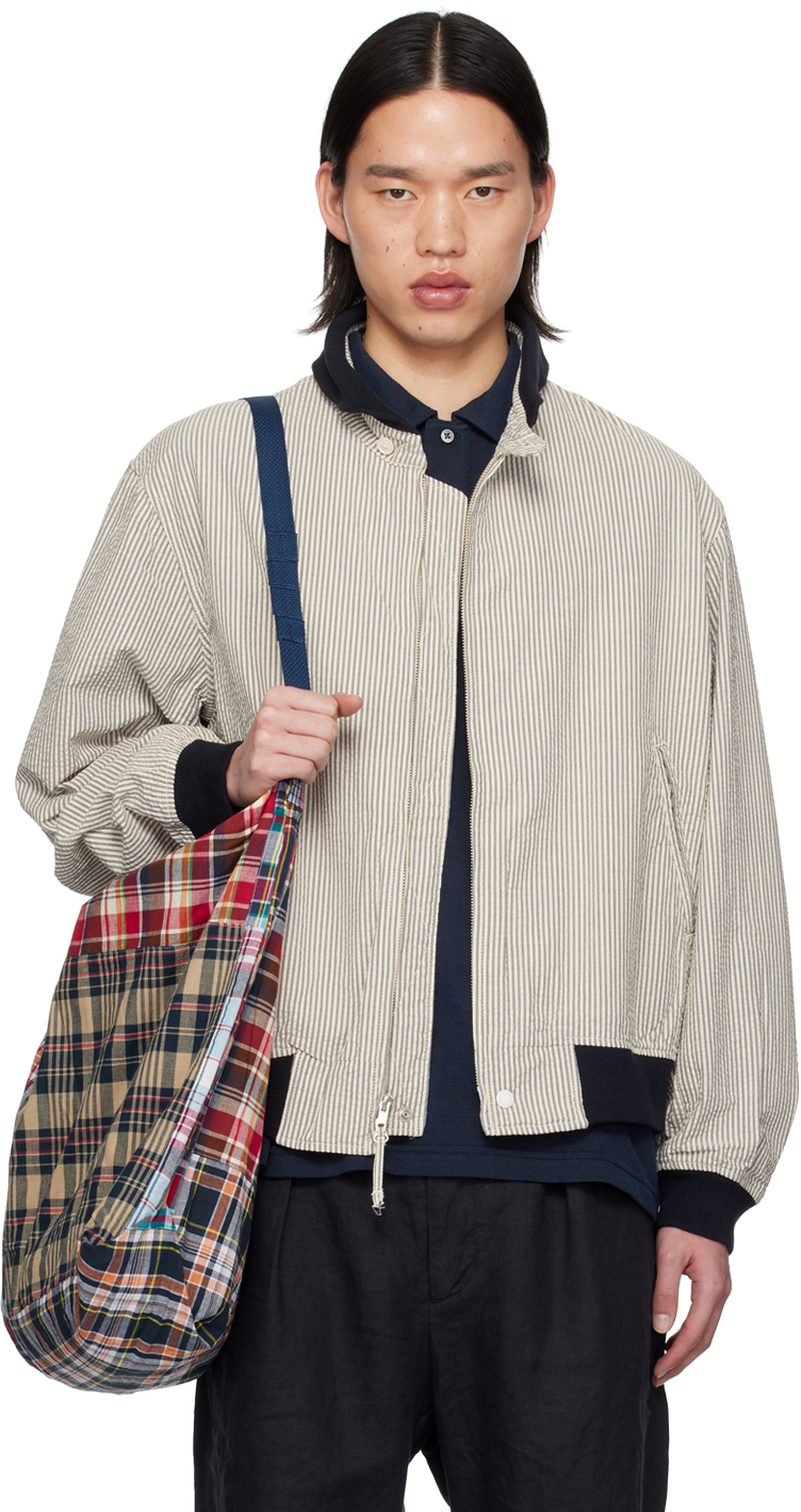 Engineered Garments Navy Check Blazer