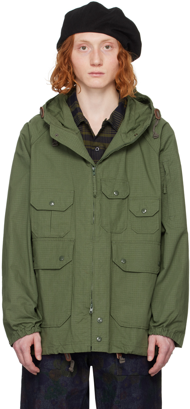 Engineered Garments Khaki Atlantic Jacket In Ct010 B - Olive Cott