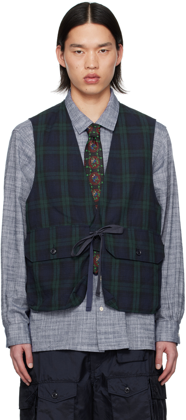 Veste D'équitation Enfant Aubrion Saratoga Juniper - Bleu Marine à Carreaux