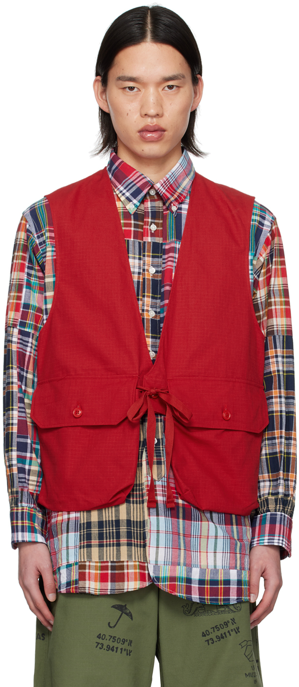 Red Flap Pocket Vest