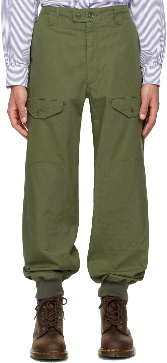 Khaki Drawstring Cargo Pants by Engineered Garments on Sale
