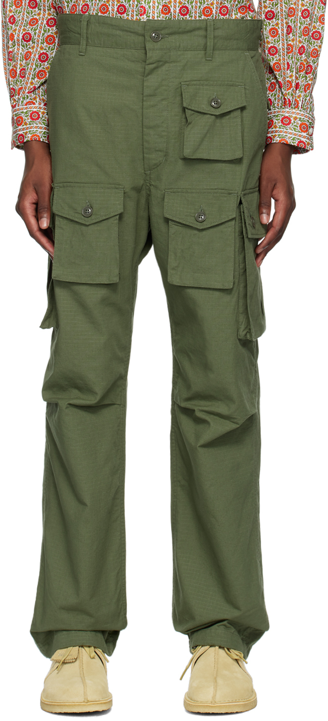 Shop Engineered Garments Ssense Exclusive Khaki Fa Cargo Pants In Ct010 Olive Cotton R