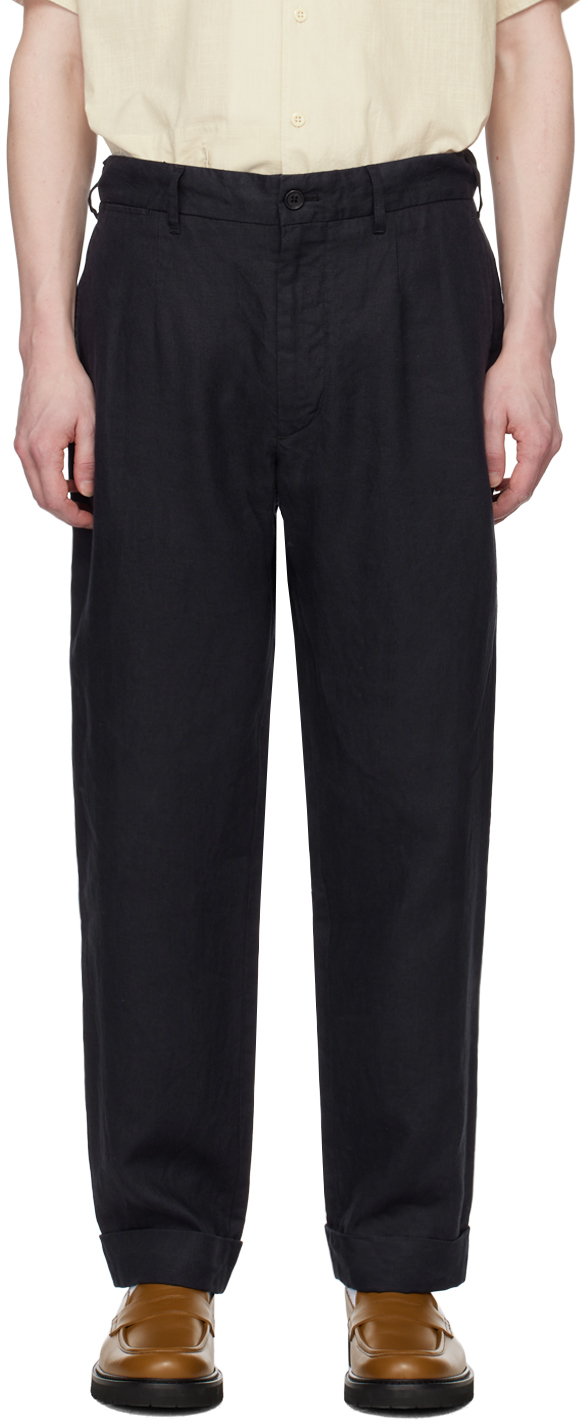 Navy Andover Trousers by Engineered Garments on Sale