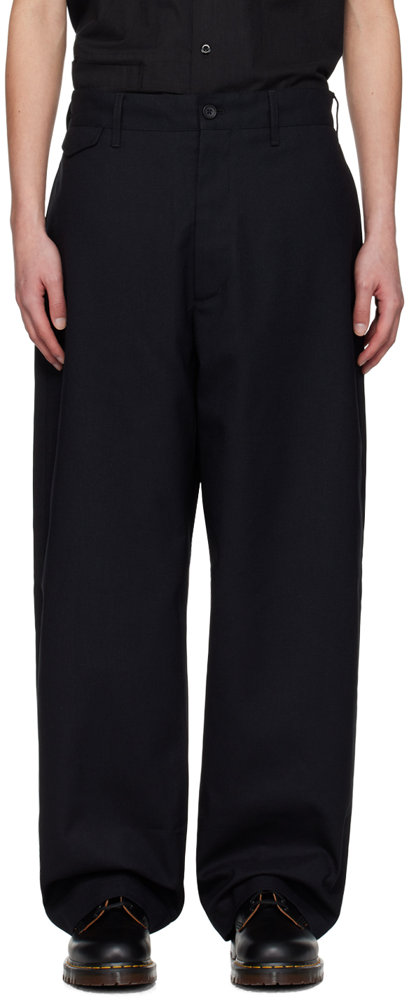 Navy Officer Trousers by Engineered Garments on Sale