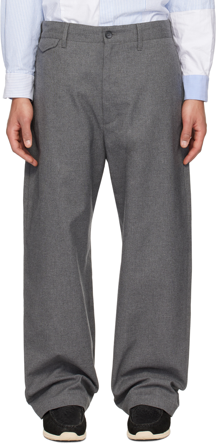 Engineered Garments: Gray Officer Trousers | SSENSE UK