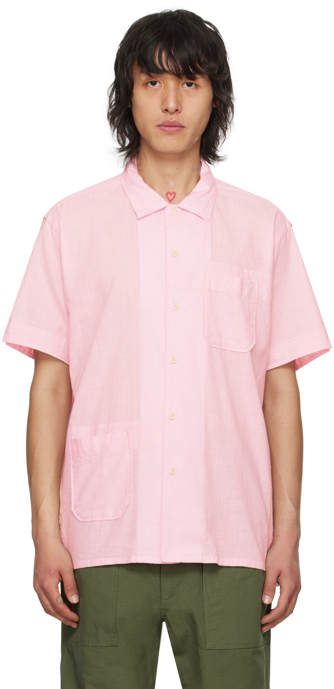 Shop Engineered Garments Pink Patch Pocket Shirt In Sv070 C - Pink Cotto