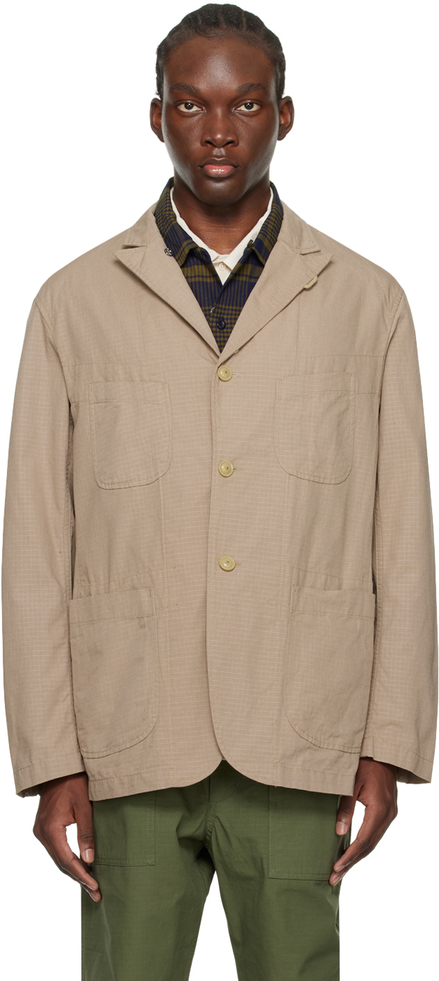 Khaki Single-Breasted Blazer by Engineered Garments on Sale