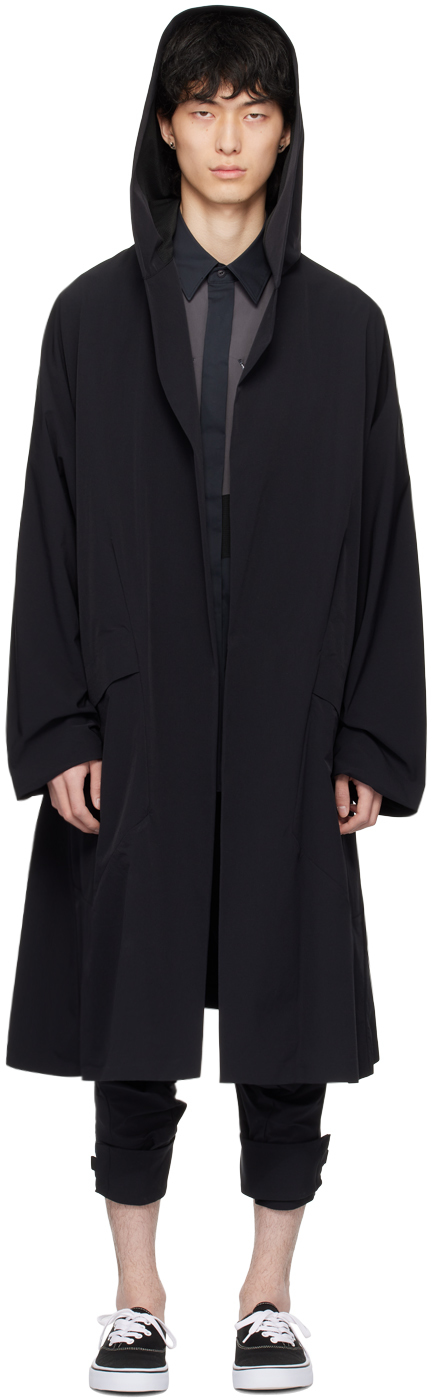 Shop Fumito Ganryu Black Tech Robe Coat