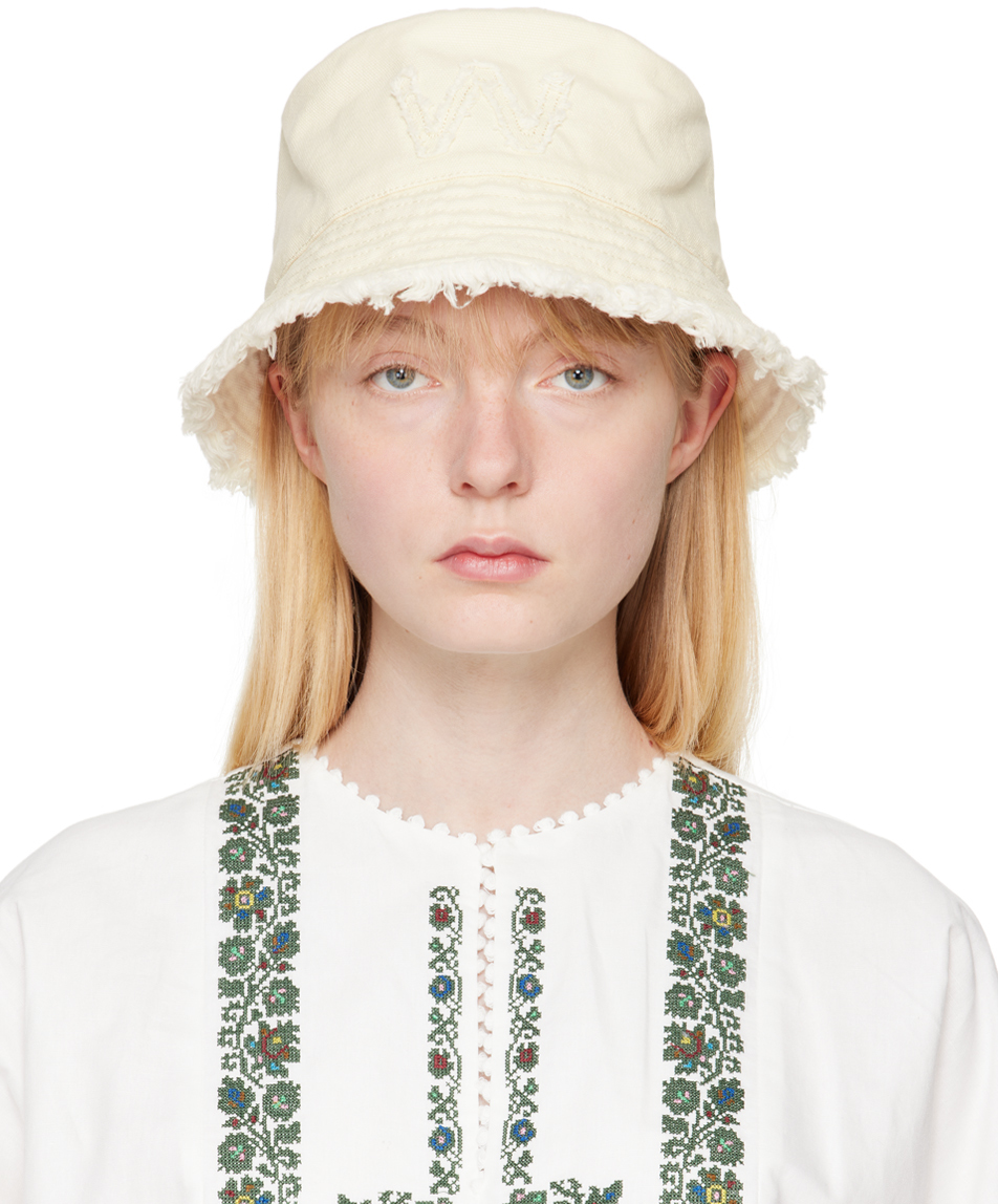 Off-White Frayed Bucket Hat