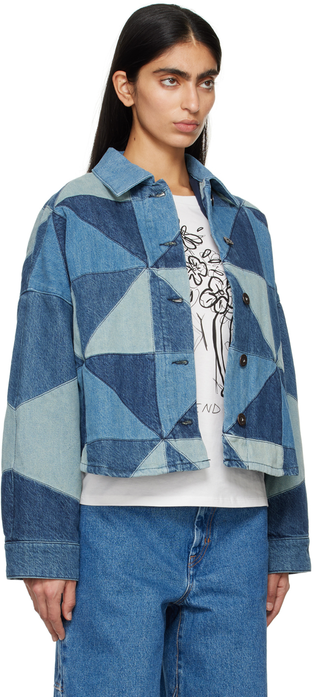 WEEKEND MAX MARA BLUE AZULENE DENIM JACKET
