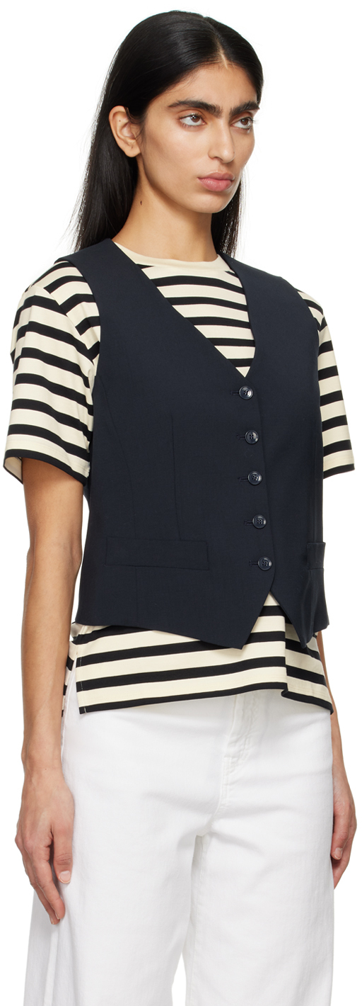 Shop Weekend Max Mara Navy Chimera Vest In 008 Navy