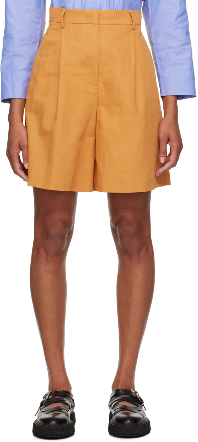 Weekend Max Mara マックスマーラ Ecuba ショートパンツ Cotton and linen flared Bermuda shorts, ivory | Weekend Max Mara