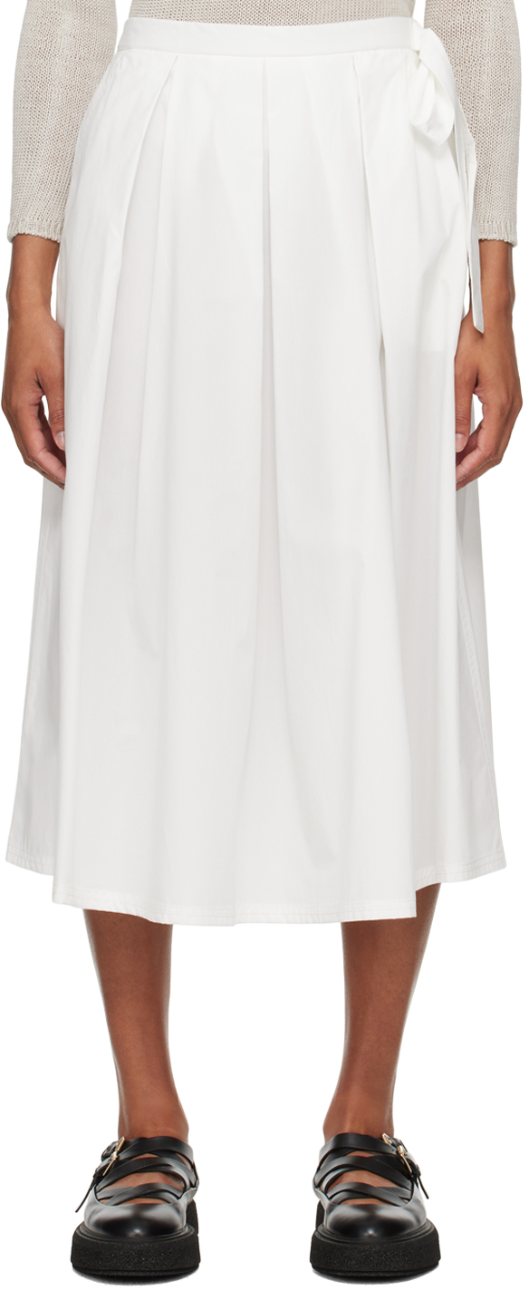 White Donata Midi Skirt