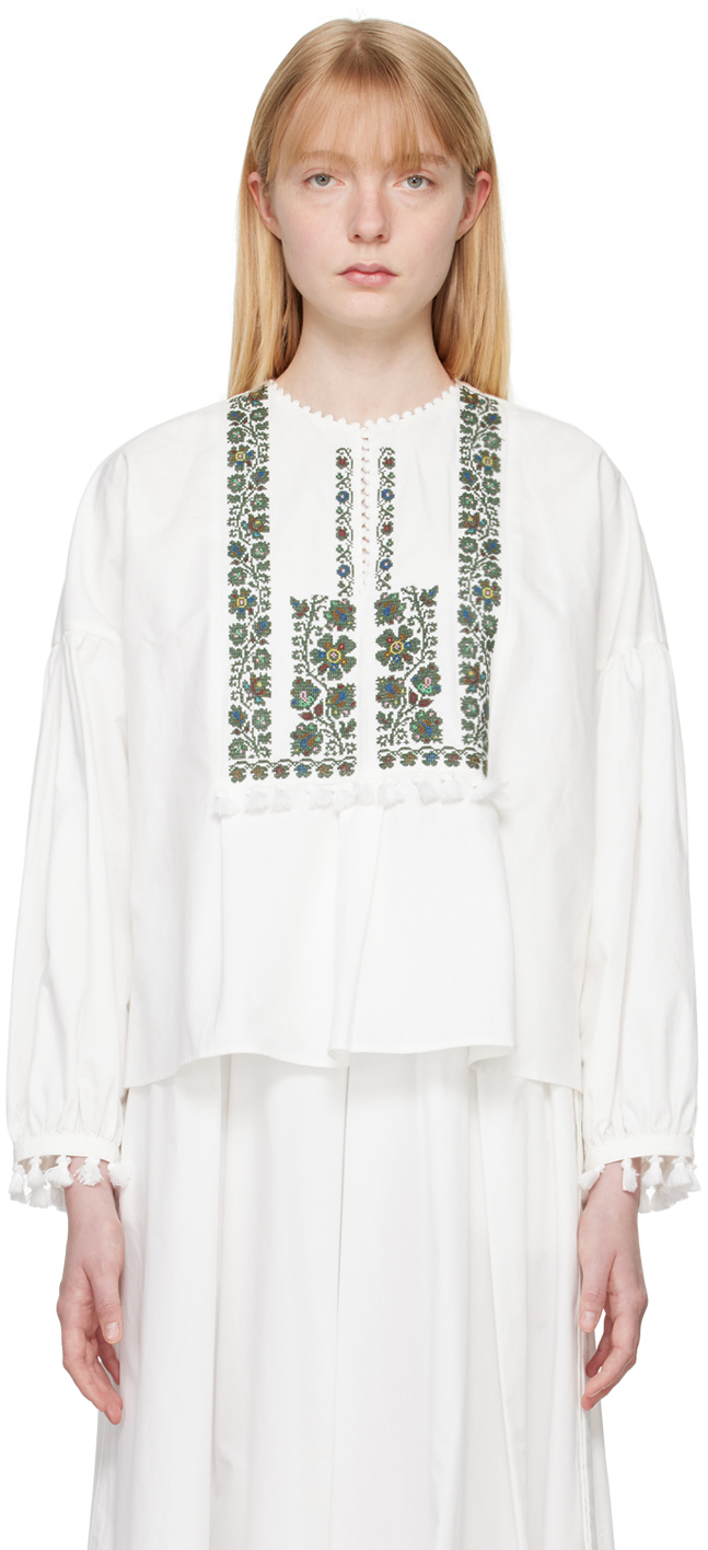 White Radica Blouse by Weekend Max Mara on Sale