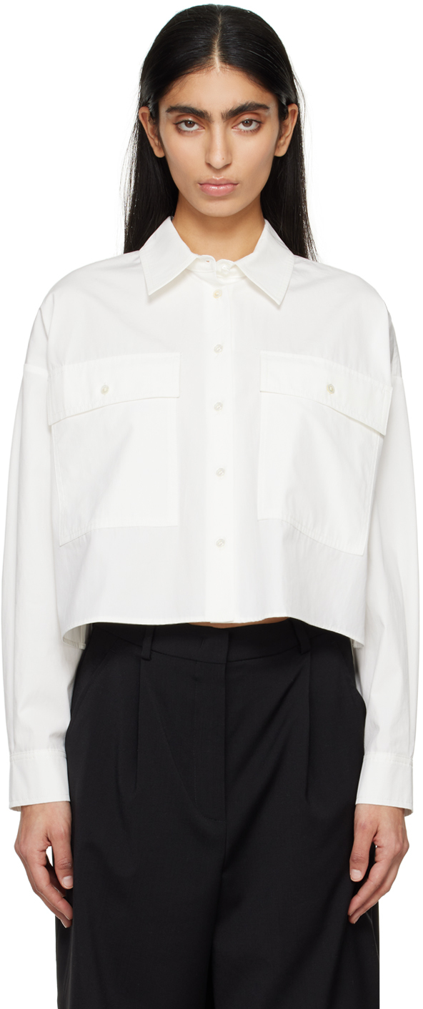 Shop Weekend Max Mara White Carter Shirt In 001 White