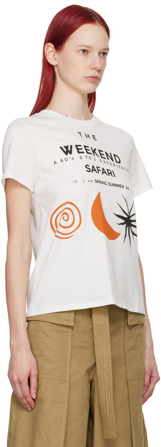 Weekend Max Mara Off-white Yen T-shirt In 3 Ivory