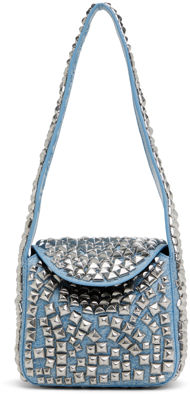 Blue & Silver Spike Small Bag